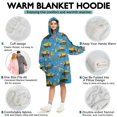 thumbnail image 5 of Wearable Oversized Blanket,Cartoon Construction Vehicles Barriers Wearable Blanket Hoodie for Adults,Cozy Hooded Blankets with Super Pockets,Super Warm Fuzzy Pullover for Women & Men, 5 of 6