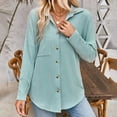thumbnail image 5 of Olyvenn Womens Shacket Casual Button Down Shirts Loose Boyfriend Shirt Jackets Tops Jacquard Lightweight Long Sleeve Shirts Fall Tops 2024 Fashion Mint Green 12, 5 of 8