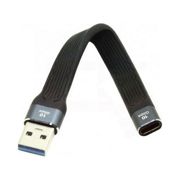 FVH Cable 10Gbps USB 3.1 Type C Female to USB3.0 Type A Male Flat Slim FPC Data Cable 13cm for Laptop & Phone