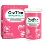 OraTicx Implantics Oral Probiotics - Dental Implant Support - Maximum Strength Dental Care Formula - Advanced Oral Hygiene Supplement, 30-Lozenge