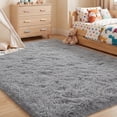 thumbnail image 3 of Lalado 8ft x 10ft Area Rug, Soft Fluffy Indoor Shag Area Rugs for Living Room Bedroom Decor Carpet, Light Gray, 3 of 11