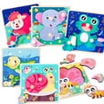 thumbnail image 2 of Baby Toys 3D Wooden Puzzles Educational Cartoon Animals Early Learning Cognition Jigsaw Puzzle Game For Children Toys, 2 of 4