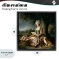 thumbnail image 4 of Stupell Industries Glam Rococo Woman with Dog Black Floating Frame Canvas Art, 18 x 18, by The Wands Want, 4 of 8