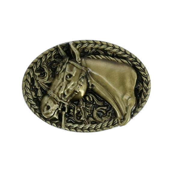 CTM Engraved Horse Belt Buckle