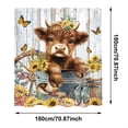thumbnail image 3 of TIELUTT Cow Pattern Shower Curtain Farmhouse Style Cute Cow Light Shower Curtain Beach Shower Curtain and Rug Set for Bathroom Taupe Toilet Wax Ring Bathroom Needs People Bathroom Set without Shower, 3 of 5