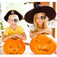 thumbnail image 4 of Parche de ojo de pirata, parche de ojo de esqueleto de capitán de un solo ojo de fieltro negro para fiesta temática de pirata de Navidad de Halloween (12 piezas) oso de fresa Electrónica, 4 of 5