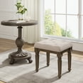 thumbnail image 2 of DSstyles Vintage Bench, Entrance Bench, Dining Bench with Upholstered Seat & Rubber Wood Legs, Bed Bench for Bedroom, Living Room, Hallway, More, Beige (Beige - 40 * 30 * 47 cm), 2 of 8