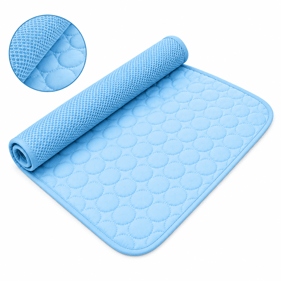 Dog Cooling Mat, Ice Silk Cool-Touch Pet Pad, Breathable Non-Slip Machine Washable Mat for Dogs and Cats, Indoor Crates and Pet Beds