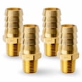thumbnail image 1 of MAACFLOW Latón 1/4"" Macho NPT a 5/8"" Manguera ID Barb Manguera Adaptador Conector (Paquete de 4), 1 of 5