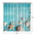 thumbnail image 4 of Seashell Shower Curtain Beach Bathroom Decor - Waterproof Nautical Tropical Starfish Design with Metal Grommets & Hooks 72x72 Inches, 4 of 4