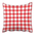 thumbnail image 1 of BOSDECO Nappe Motif Vichy Traditionnel Rouge et Blanc Housse de Coussin 18x18 Pouces, 1 of 1