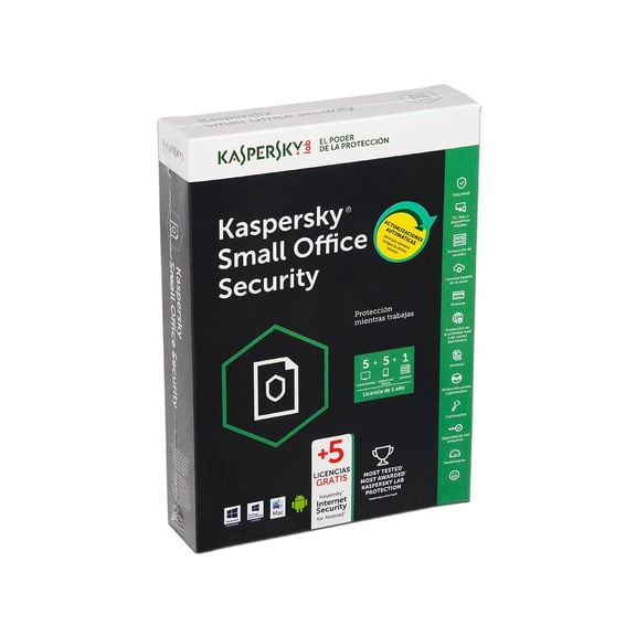 Kaspersky Small Office Security 5, 1 Servidor, 5 computadoras, 1 Año. Kaspersky Lab TMKS-175