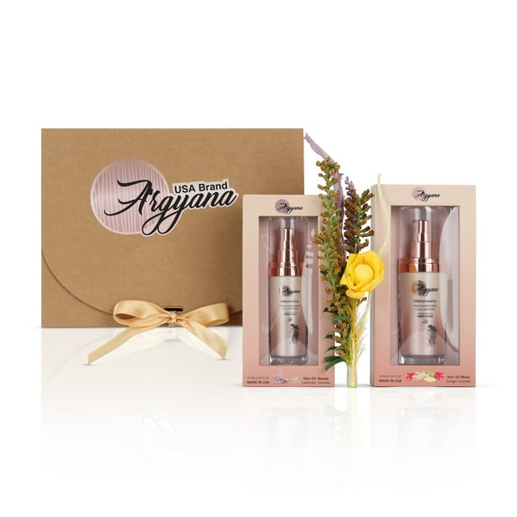 Argyana 2-PC Hair Care Gift Set for Hair Growth- Lavender Hair Serum And Ginger Hair  Mask