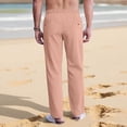 thumbnail image 4 of Elvqul Mens Pants Big and Tall Mens Casual Trousers Pockets Yoga Pants Classic Fit Relaxed Fit Straight Leg Solid, 4 of 7