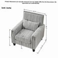 thumbnail image 3 of JERFIT Modern Upholstered Accent Armchair with Nailhead Trim, Soft Striped Fabric, Compact Seating for Living Room, Bedroom, Office, Grey, 3 of 10
