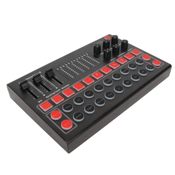 Sound Board, Plug and Play Noise Cancellation 10 Special Effects 8 Sound Effects Broadcast Sound Card for Live Streaming for Cell Phone