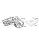 thumbnail image 2 of Bathroom Shelf Storage Rack Stainless Steel Punch Free Firm Kitchen Fitted Wall Storage(black), 2 of 3