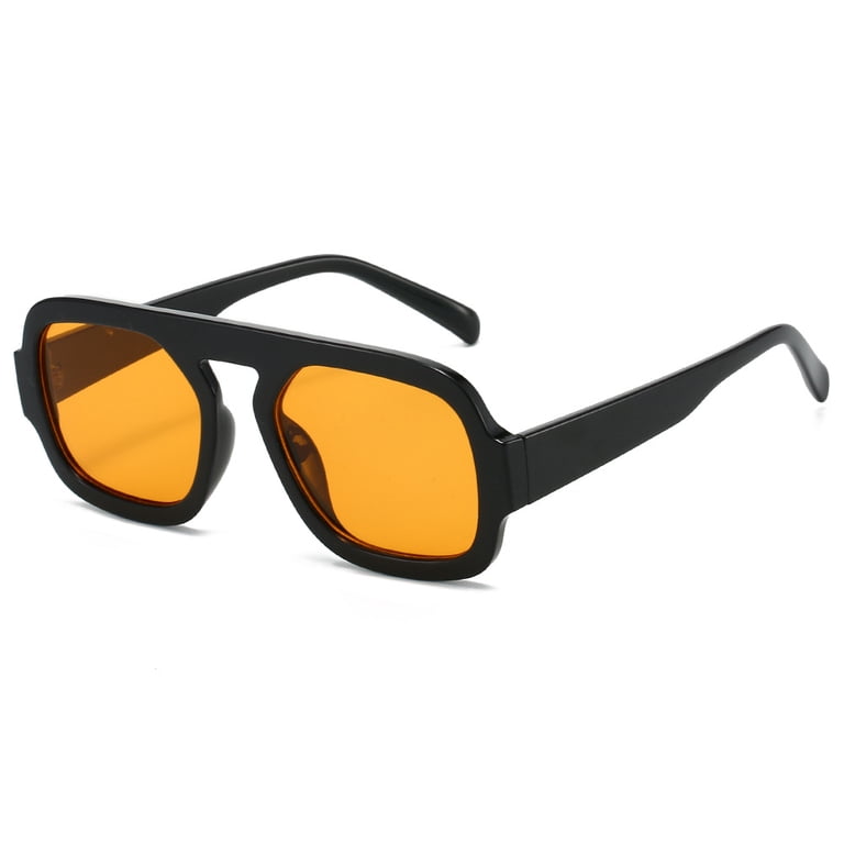 Retro Square Aviator Sunglasses Plastic Frame UV400 Protection Retro Square Aviator Sunglasses Plastic Frame UV400 Protection main image 4