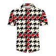thumbnail image 5 of FINALGANG Mens Short Sleeve Polo Shirt Casual Print Button Front Relaxed Fit Collared Shirt For Summer Beach Vacation Daily Wear Beige XL, 5 of 7