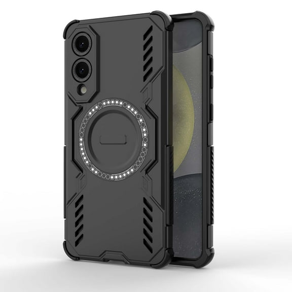 Designed for Samsung Galaxy S25 Edge Heavy Duty Magnetic Phone Case,Compatible with Mag-safe,Military Grade Drop Protection,Dropproof Anti-fall Tough Rugged Durable Shockproof Phone Case,Black