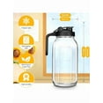 thumbnail image 3 of Mason Jar Cold Brew Coffee Maker 64oz, 2 Pack Thickened Glass Pitcher with Leakproof Flip Top Lid, Lead-Free Glass Breast Milk Storage Bottle for Fridge, 2pcs, 3 of 7