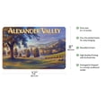 thumbnail image 2 of Alexander Valley Wineries - Robert Young Estate Winery - California Vineyards Wine Country Art by Kerne Erickson - 8 x 12 inch Vintage Wood Art Sign, 2 of 4