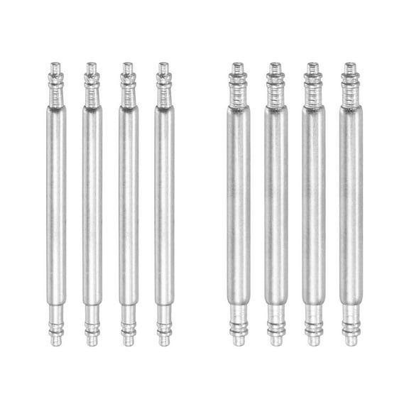 8pcs 18mm Watch Spring Bar 1.5mm 1.8mm Thickness Band Pins Double Fringe Stainless Steel Replacement Pin for Watch Band Link