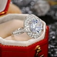 thumbnail image 5 of K-KED Gorgeous Cubic Zircon 925 Silver Filled Ring Women Delicate Jewelry Wedding Gift Sz 6-10-9, 5 of 6
