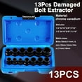thumbnail image 3 of AMERTEER Extractor Socket Nut Broken Wire Extractor Impact Bolt Nut Remover Set Bolt Remover Tool Set for Removing Bolt Nut, 3 of 9
