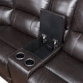 thumbnail image 4 of Steve Silver Alexandria 6-Piece Dual-Power Leather Reclining Sectiona, Chocolate, 4 of 7