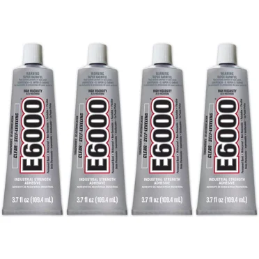 E6000 High Viscosity Adhesive, 3.7 Fluid Ounces - 4 Pack