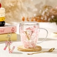 thumbnail image 3 of Gifts for Women Glass Coffee Mugs Unique Christmas Birthday Xmas Gifts for Women Her Ladies Espresso Tea Cups Personalised Best Friend Gift Cute Pink Double Walled Glass Mugs Valentine's Mother's Day, 3 of 9