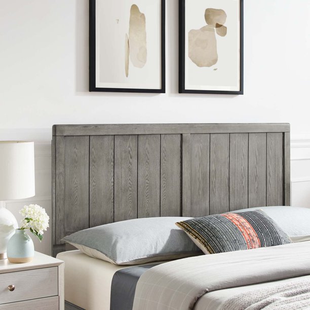 Modway Robbie Twin Wood Headboard, Gray