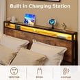 thumbnail image 4 of Bed Frame with 4 Storage Drawers & Headboard Metal Platform Bed with LED Lights USB Ports & Outlets Non-Slip Strong No Box Spring Needed, 4 of 8
