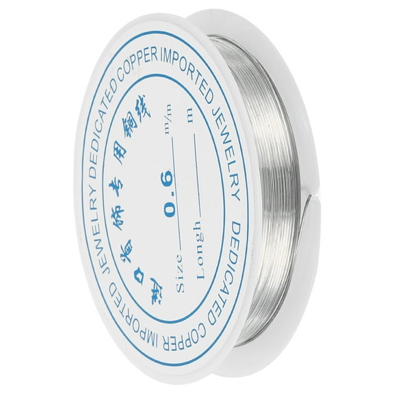 1pcs Craft Wire Beading Copper Wires for Jewelry Production(Silver)-0.6mm