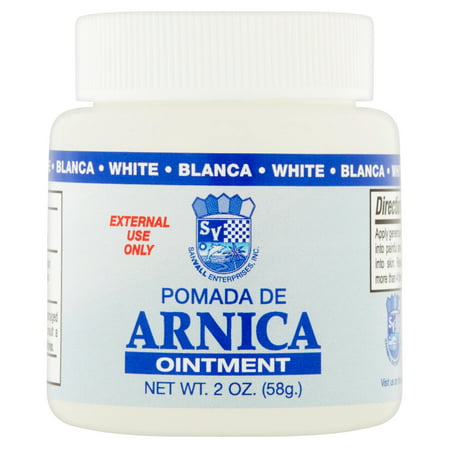 Sanvall Arnica White Ointment, 2 ounce – Pomada de Arnica Blanco, Topical Analgesic Pain Relief Remedy, Sore Muscle, Bruises, Sprains, Menthol