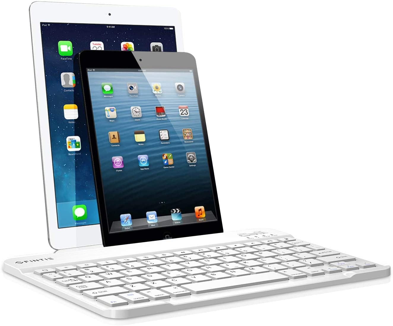 Fintie 10.5-Inch Ultrathin (4mm) Wireless Bluetooth Keyboard for iPad Air 4th Gen 10.9", iPad 10.2", iPad Air 3rd Gen 10.5"/Air 2/Air, iPad Pro 11/Pro 10.5/Pro 9.7, iPad 9.7 Inch, iPad 2/3/4, White