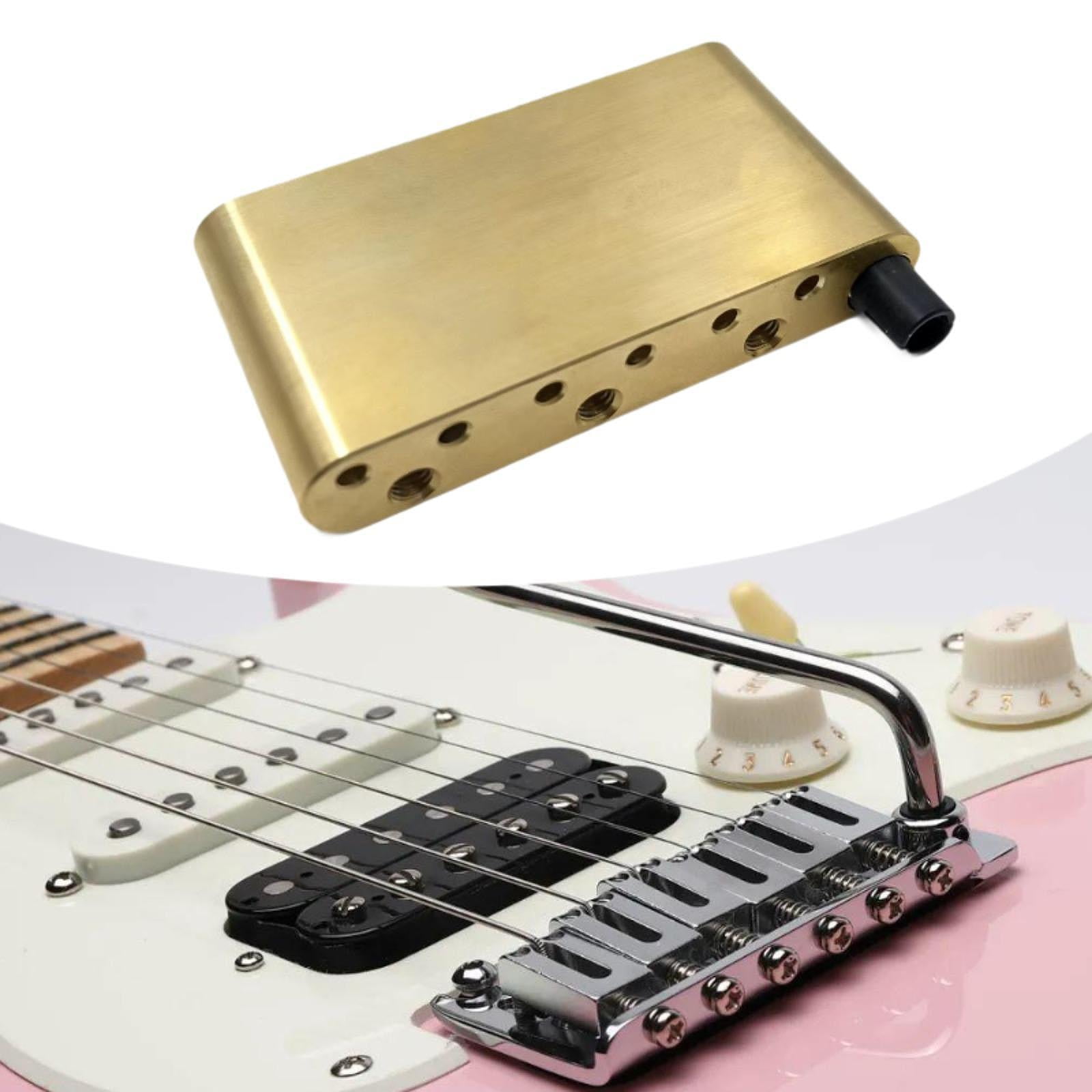 Tremolo Bridge Saddle Brass Guitar Tremolo Block Convenient Fit for Electric Guitar Enthusiasts