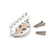 thumbnail image 5 of Greeniant Puente de guitarra sin cabeza con tuerca de bloqueo Principiantes Repuestos de bajo de precisión Práctica Estudiantes Instrumento musical Plata Plata 5piezas Greeniant CBP235317, 5 of 6