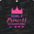 thumbnail image 4 of Inktastic Being a Princess is Exhausting, Crown, Hearts Girls Toddler T-Shirt, 4 of 5