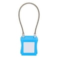 thumbnail image 4 of 85mm Steel Safety Padlock with Cable Locks for Lockout/Tagout, Equipment Maintenance Keyed Alike, Blue Sarapandan, 4 of 8