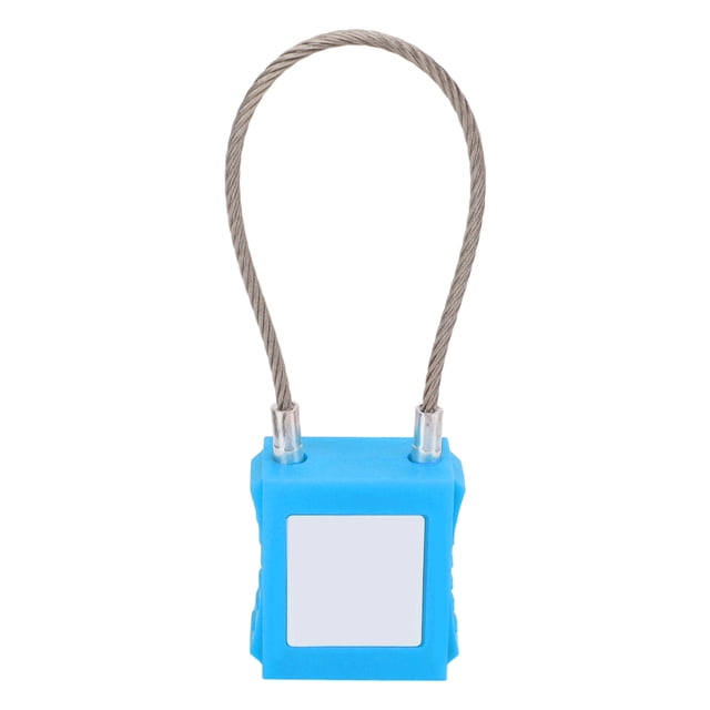 Steel Cable , Brass Stainless Steel Heavy Duty Robust Durable Insulating 85mm Shackle Lockout Tagout Kit For Industrial Shutdown Isolation Blue