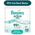 thumbnail image 3 of (4 pack) Pampers Aqua Pure Baby Wipes Unscented, 2-Pack, 112 Total Wipes (Select for More Options), 3 of 17