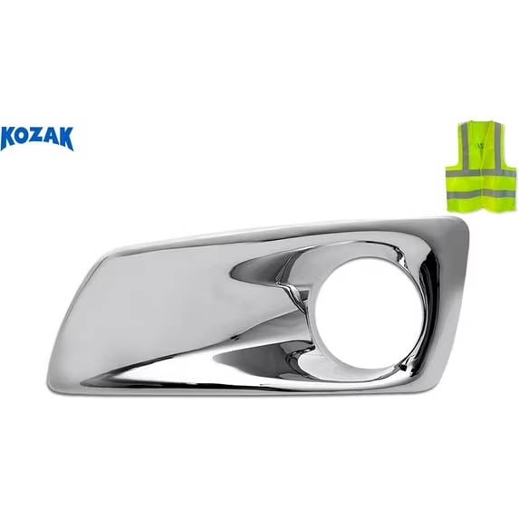 Chrome Plastic Fog Light/Lamp Bezel Left Driver Side Compatible with T660