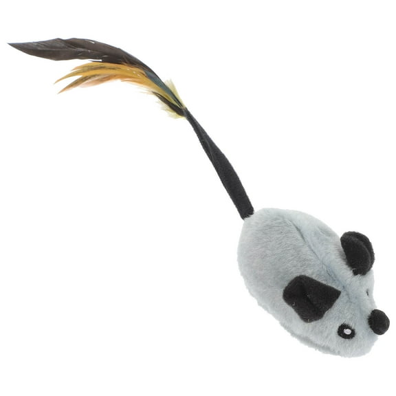 Hemoton Kitten Toys Simulated Plush Mouse 21.00X4.50X4.50CM