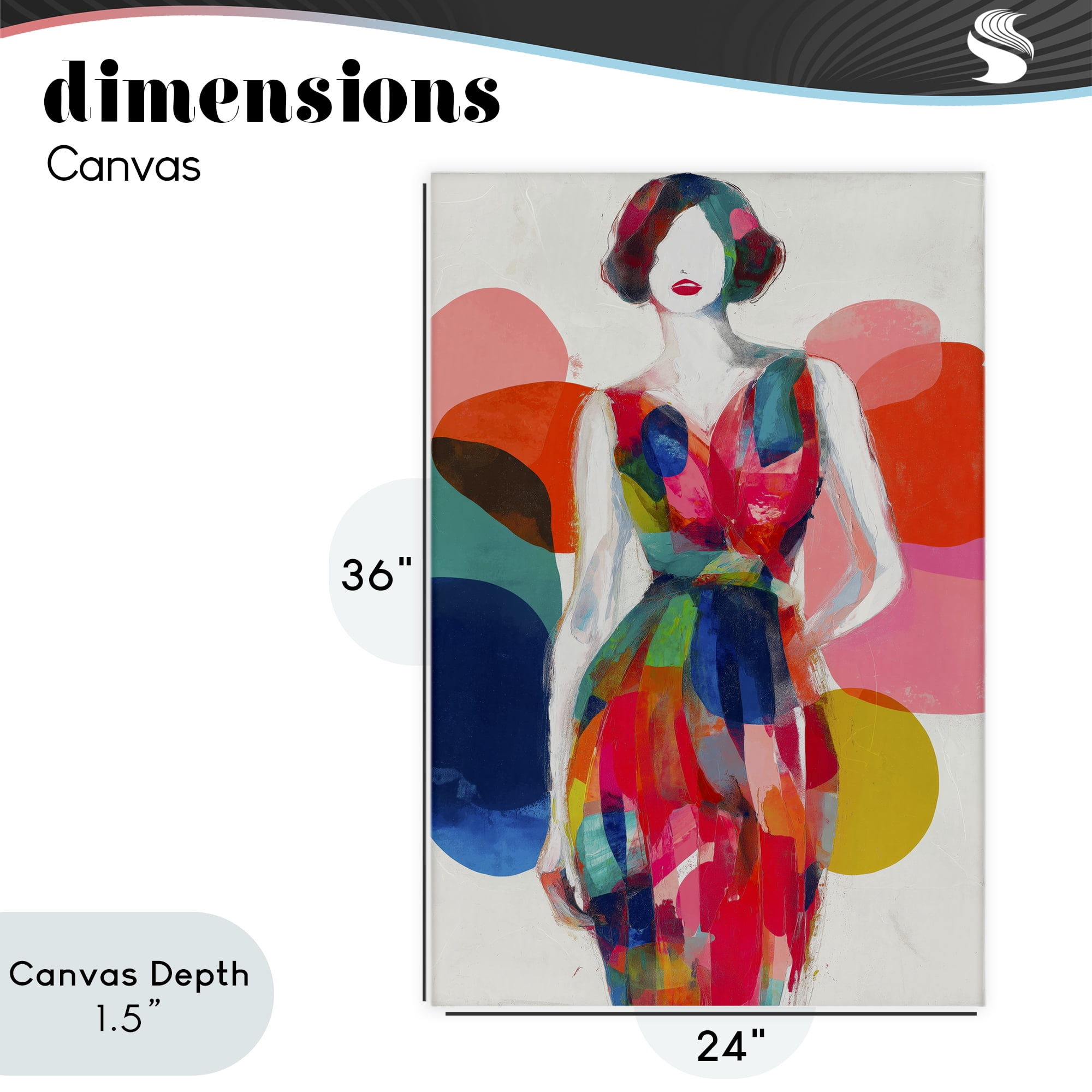 Stupell Industries Deco Fashion Woman Canvas Wall Art, design by Chromatic Storm Studio