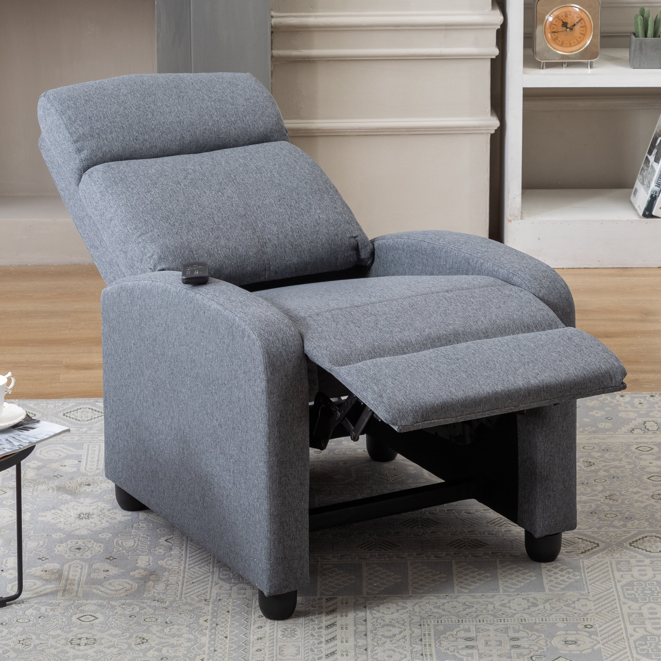 Bonzy Home Electric Recliner Chair with Massage Function, Grey, 2pcs