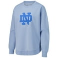 thumbnail image 2 of Women's Pressbox Light Blue Notre Dame Fighting Irish Poncho Fleece Pullover Sweatshirt, 2 of 3