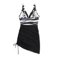 thumbnail image 4 of WILLBEST Traje de Baño Para Mujer, Traje de Baño de Rayas Con Cuello En V, Traje de Baño de Playa de Verano Para Mujer, 4 of 6