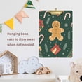 thumbnail image 4 of FORMRS Acrylic Clipboard with Low Profile Clip Standard A4 Letter Size, 12.5" x 9", Brown Christmas Gingerbread, 4 of 8